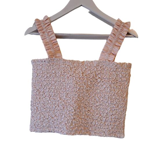 Petersyn Tami Melon Color Striped Smocked Top - Size M - Picture 5 of 12